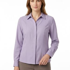Lemon Grass Studio Purple Blouse Women Size XL